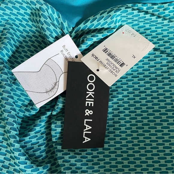 NWT Women’s Juniors OOKIE & LALA Turquoise Patterned Leggings - NEVER WORN! - Picture 7 of 7